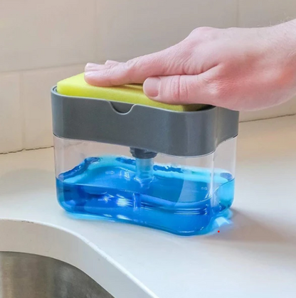 2-In-1 Liquid Soap Dispenser with Sponge.